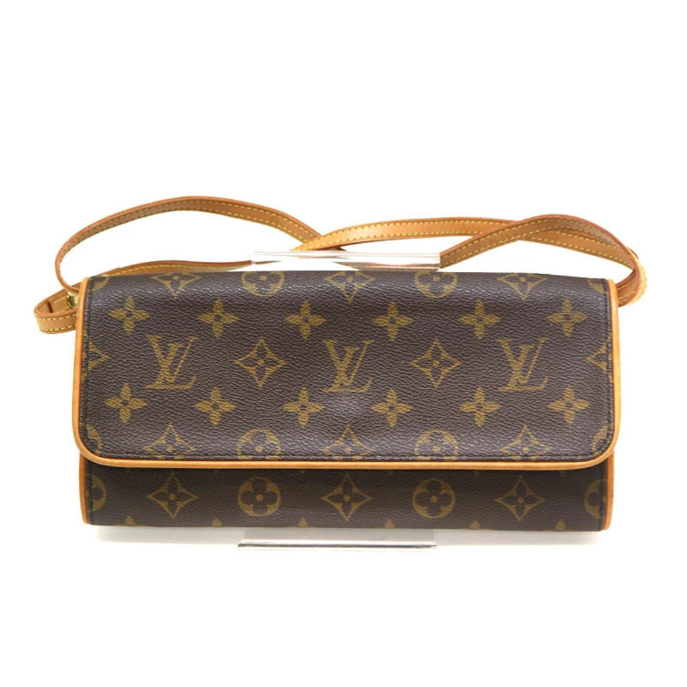 Louis Vuitton Twin Pochette LV Monogram Bag Brown Canvas Shoulder